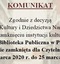 Komunikat Gminnej Biblioteki Publicznej w Przewornie