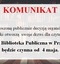 Komunikat - Gminna Biblioteka Publiczna w Przewornie